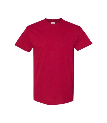 Gildan Mens Heavy Cotton Short Sleeve T-Shirt (Pack of 5) (Cardinal)