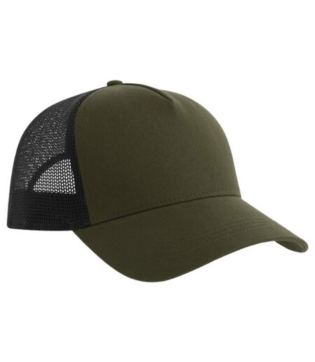 Rapper 5 panel cotton sustainable trucker cap olive/black Atlantis