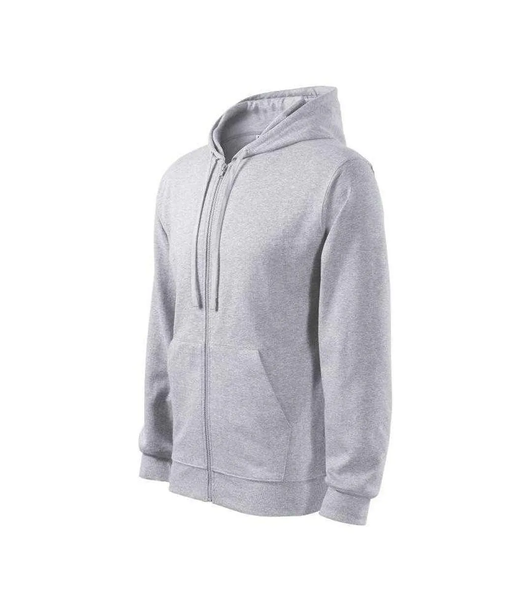 Mens Trendy Fitted Hoodie Light Grey Malfini-3