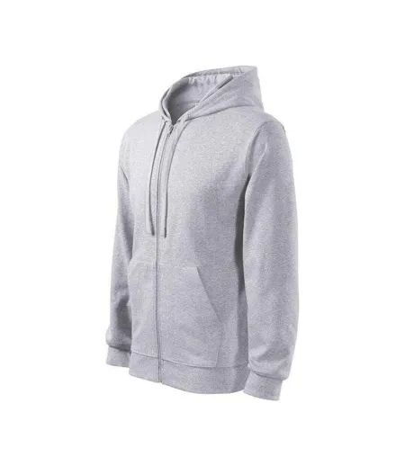 Mens Trendy Fitted Hoodie Light Grey Malfini