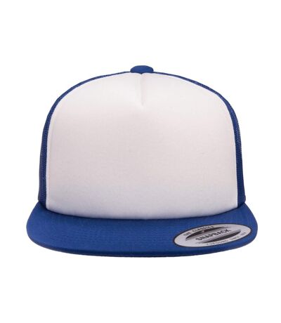 Casquette trucker blanc / bleu roi Yupoong