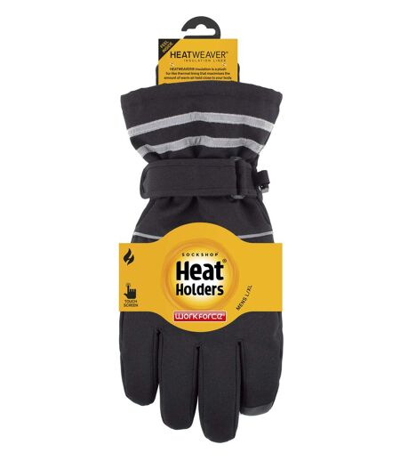 Heat Holders Mens Workforce Touchscreen Gloves with Elasticated Cuffs -M/L
