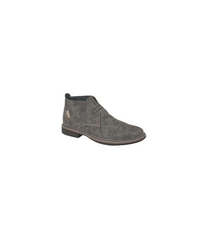 Goor Mens 3 Eye Synthetic Nubuck Desert Boots (Grey) - UTDF1390