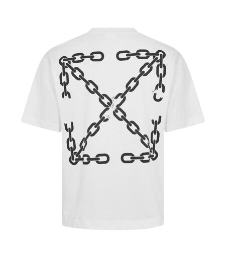 T-shirt Motif/style Imprimé Chaîne Homme Blanc Off White