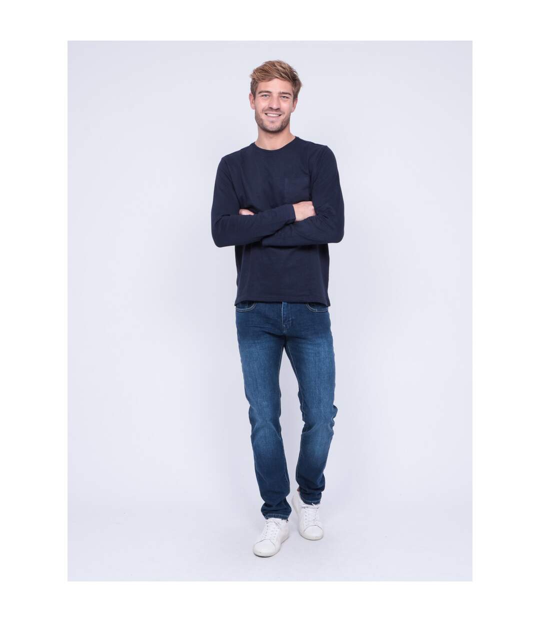 T-shirt manches longues col rond pur coton JARGOTTE-4