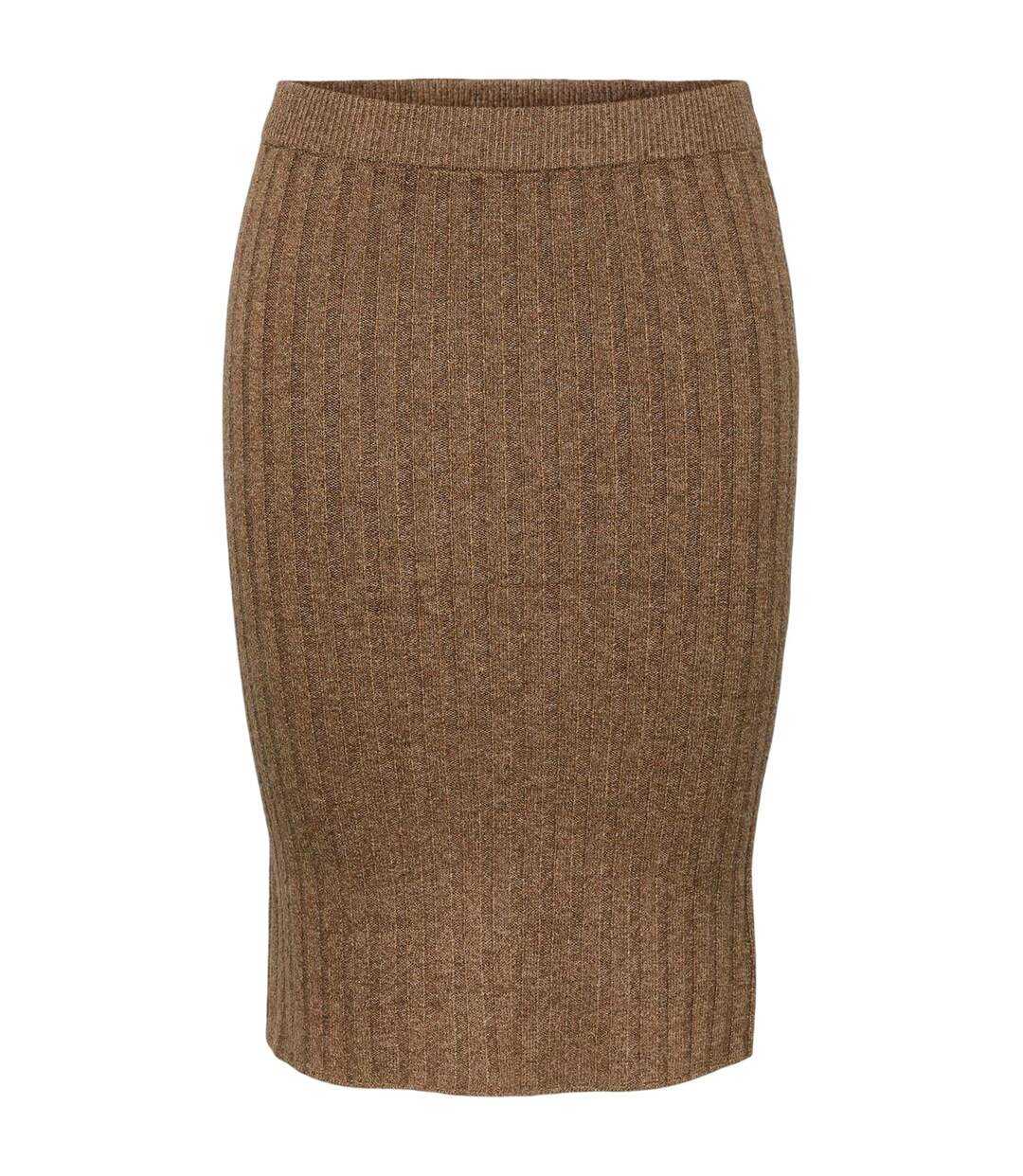 Womens/ladies Cava Ribbed Pencil Skirt Fossil Pieces-2