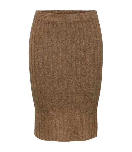 Womens/ladies Cava Ribbed Pencil Skirt Fossil Pieces