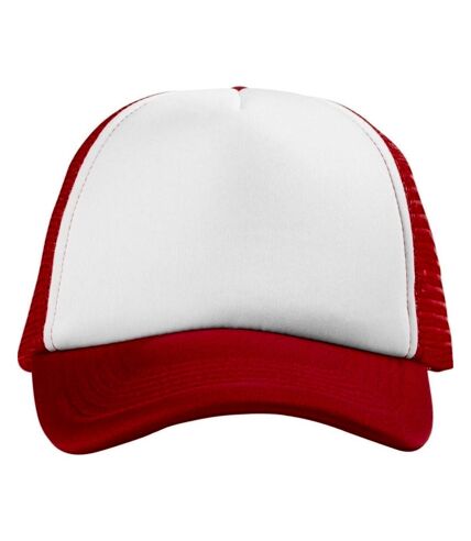 Trucker casquette 5 panels rouge/blanc Bullet