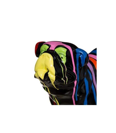Statuette Déco Chien Peint 25cm Noir