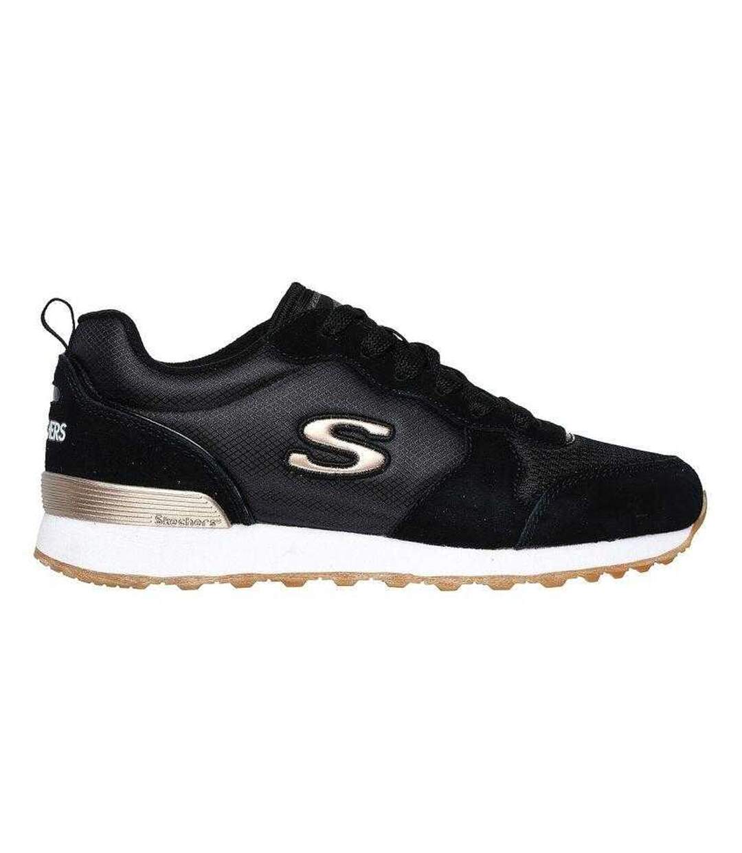 Womens/ladies Og 85 Goldn Gurl Suede Trainers Black Skechers-1