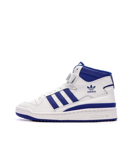 Basket blanc/bleu homme adidas forum mid
