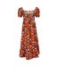 Femmes/les femmes orla kiely tropical summer dress orange Regatta