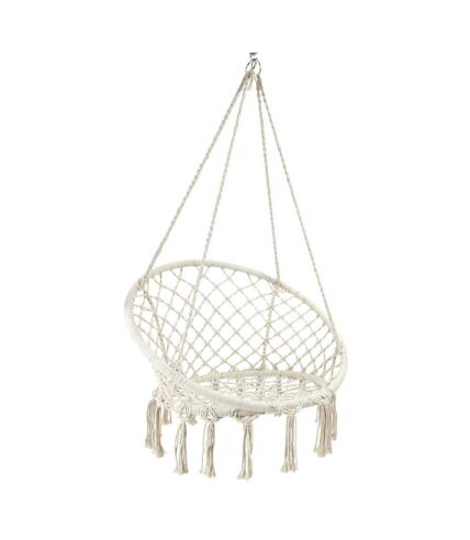 Fauteuil suspendu macramé Terre inconnue 120 x 80 cm