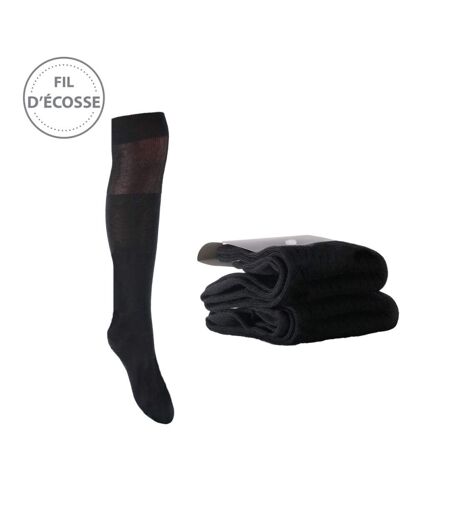Chaussettes Hautes Homme Lot de 2 Fil d'Ecosse