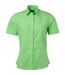 chemise popeline manches courtes - JN679 - femme - vert citron