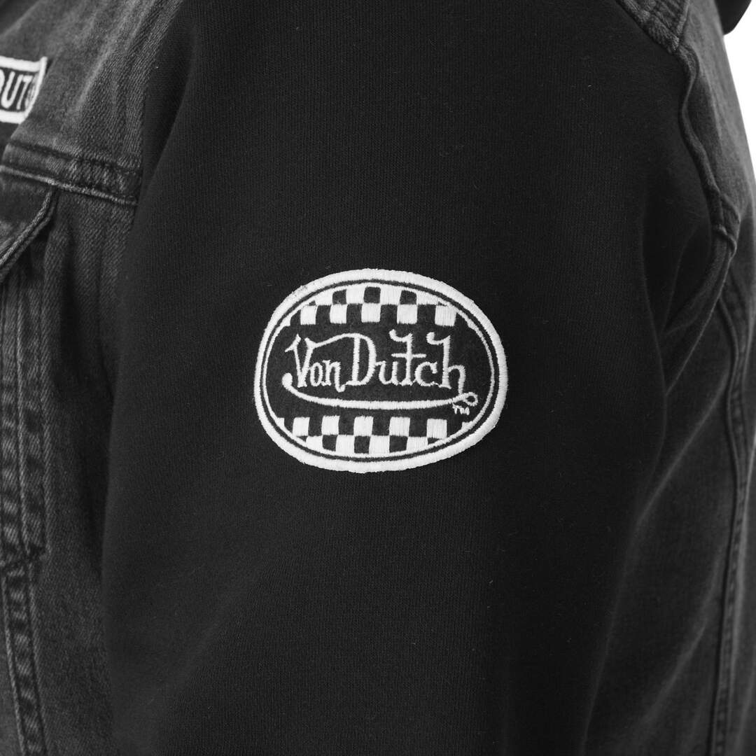 Veste Jeans Bi-matière Homme Dutch Used Noir Vondutch-5