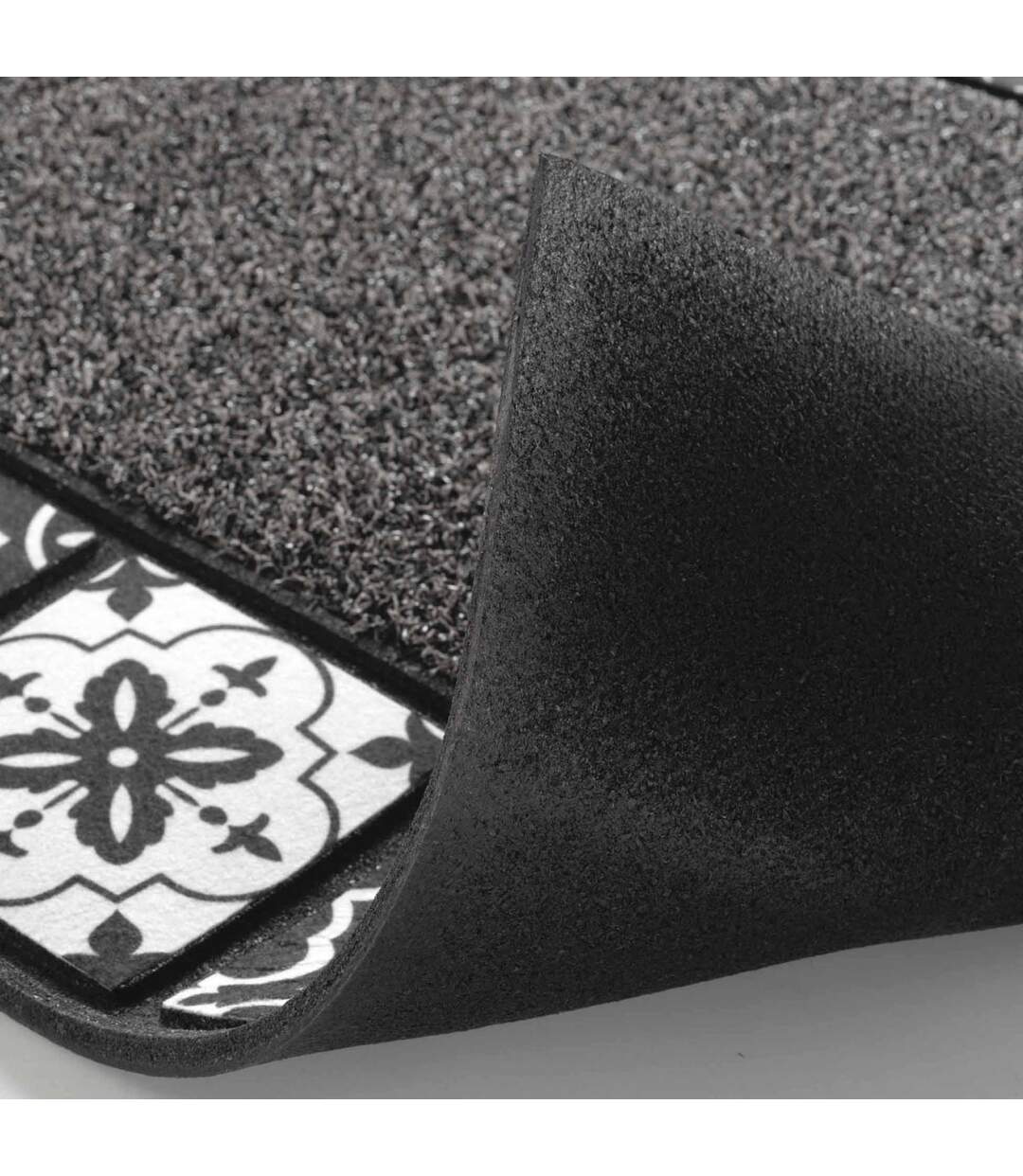 Tapis d'Entrée Déco Carociment 45x75cm Gris-3