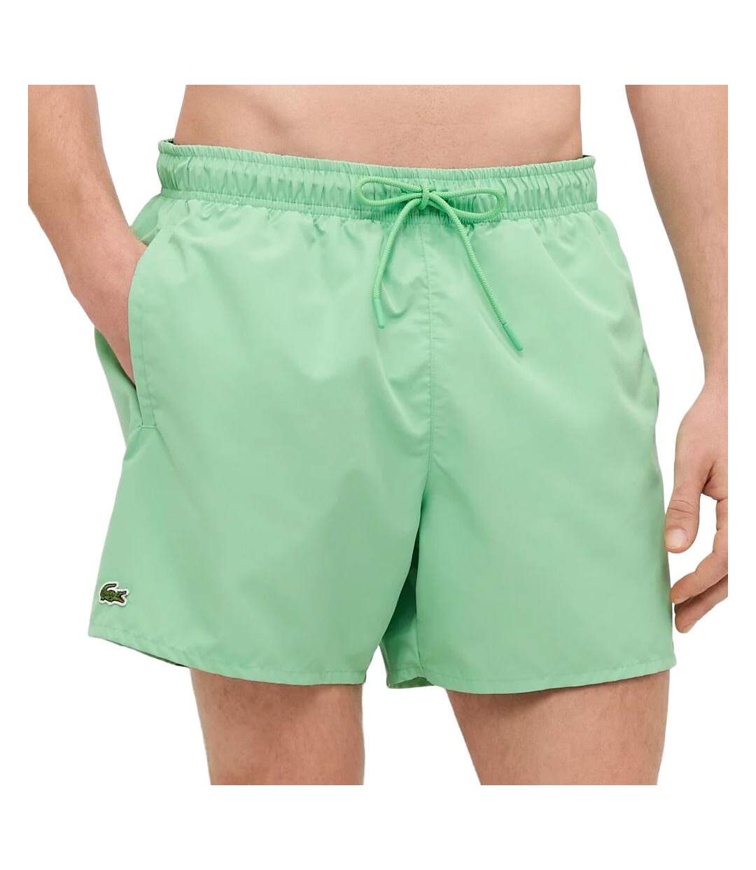 Short de bain vert homme lacoste lengths-1