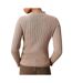 Pull beige foncé femme calvin klein jeans woven label-2