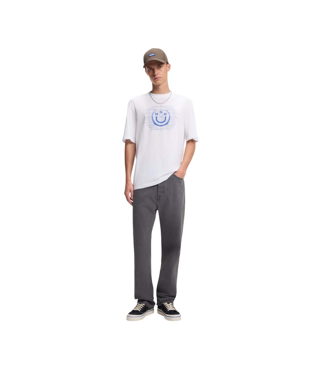 Mens Namerix T-shirt White Hugo-4