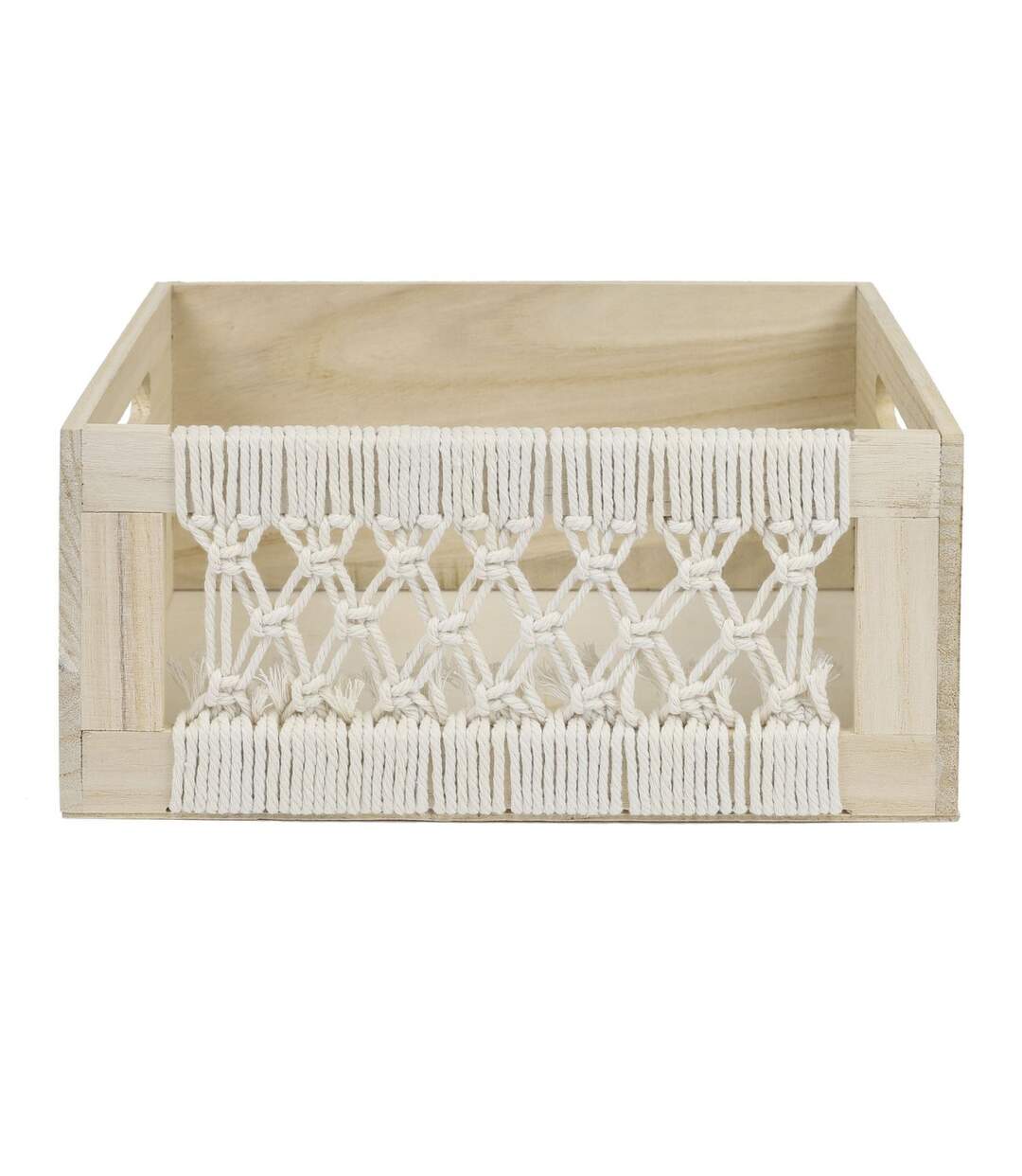 Lot de 3 Caisses Gigognes Boho 35cm Beige-4