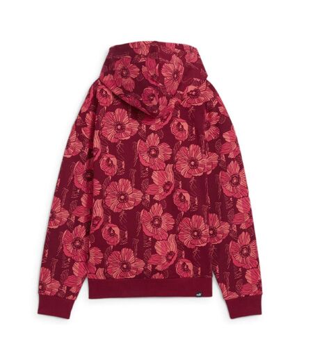 Sweat rouge/rose femme puma aop - m