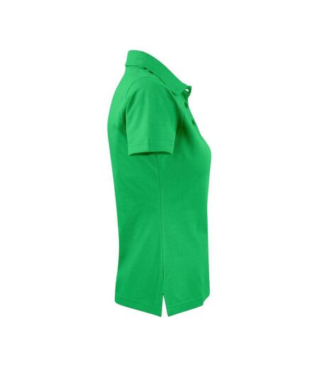 Womens/ladies Surf Polo Shirt Fresh Green Printer