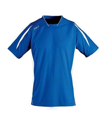 SOLS Mens Maracana 2 Short Sleeve Scoccer T-Shirt (Royal Blue/White)