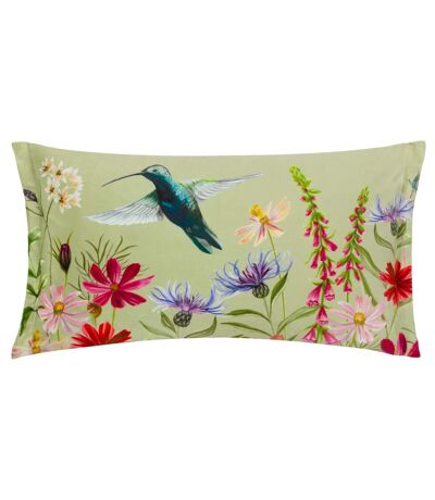 Nectar garden velvet hummingbird cushion cover 30cm x 50cm multicoloured Wylder