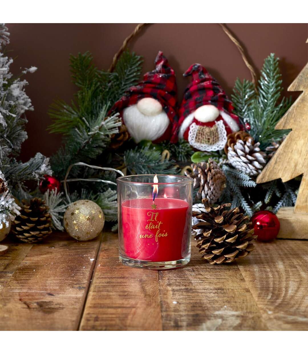 Bougie Parfumée Cracker Noël 180g Cannelle-4