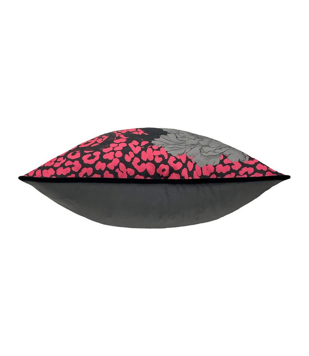 Serpentine animal print cushion cover one size black/ruby Furn