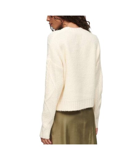 Pull blanc femme superdry chunky - l