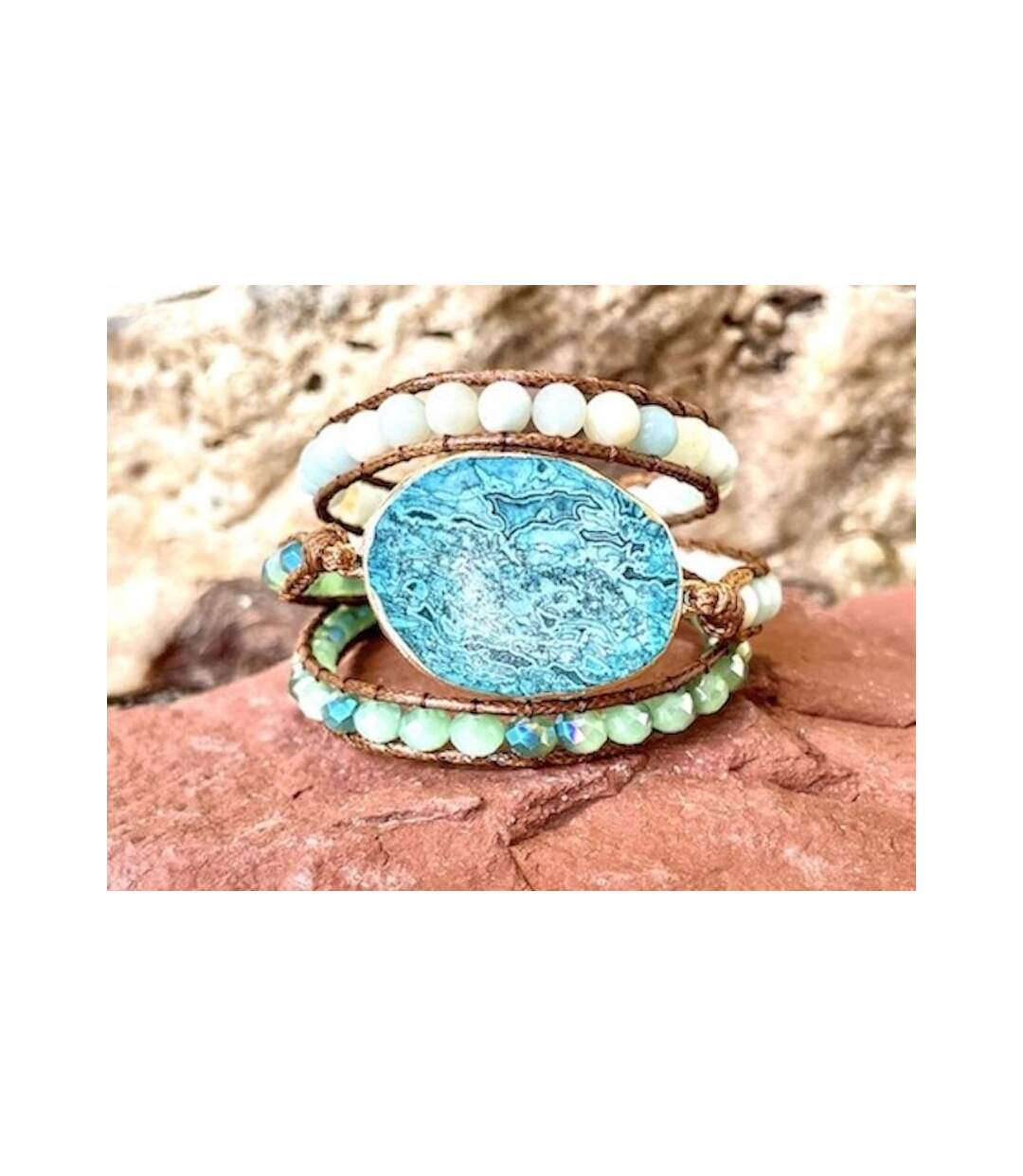 Bracelet patience jaspe et amazonite-2