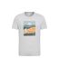 Mens Bike Organic Cotton T-shirt Light Grey Mountain Warehouse-1