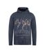 Sweat À Capuche Manches Longues Motif/style Imprimé Graphique Homme Noir Délavé Firetrap-1