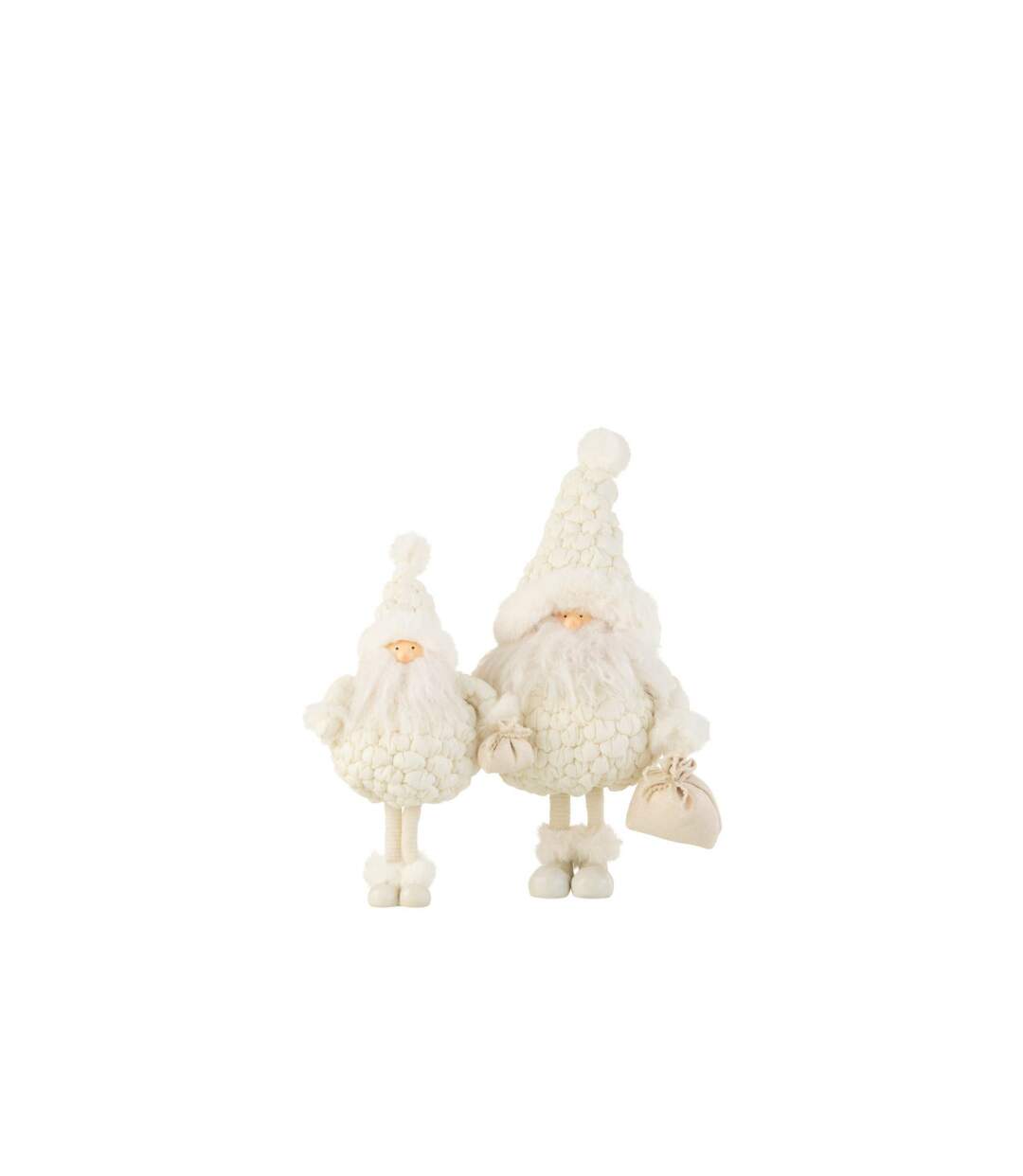 Statuette Déco Père Noël Pochon 47cm Blanc-2