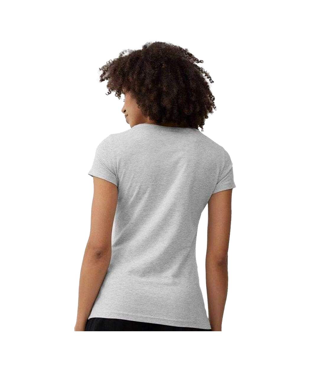 T-shirt Ss23ttshf580 Femme Gris Argenté 4F-1