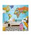 Papier Peint XXL World Map : Colourful Geography II 280x500cm-1