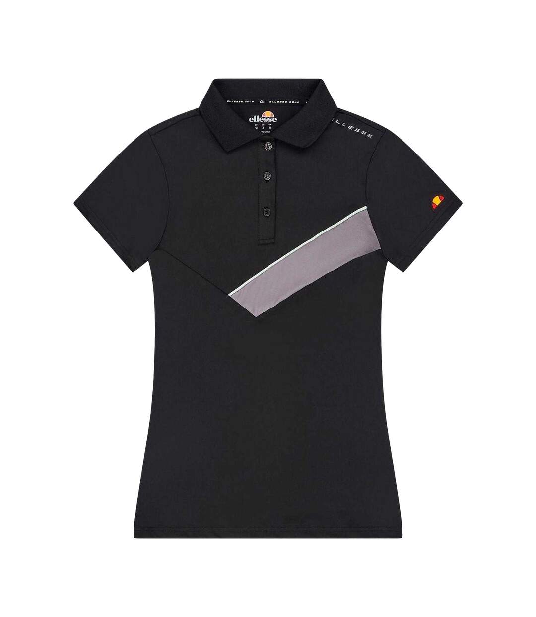 Womens/ladies Lotali Polo Shirt Black Ellesse-2