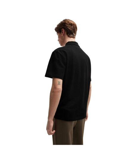 Mens Regular Short-sleeved Polo Shirt Black Hugo Boss