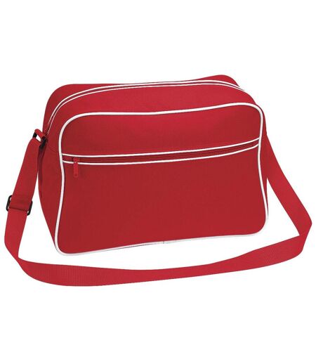 Sac À Bandoulière Rétro 18 Litres Taille Unique Rouge Blanc Bagbase