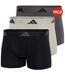 Lot De 3  Boxers Sport Homme Noir Blanc Cassé Gris Adidas-1