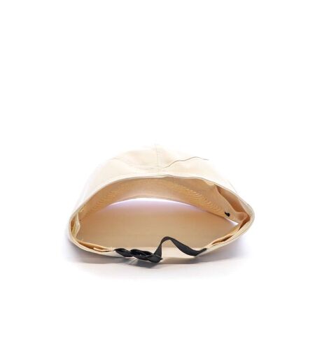 Chapeau visière beige femme via lorenzo naturel