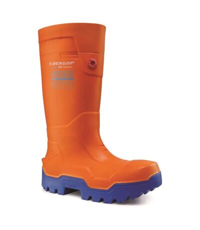 Unisex Adult Fieldpro Thermo+ Safety Wellington Boots Orange Dunlop