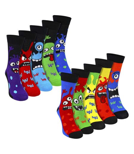 Sock Snob – Lot De 10 Chaussettes Homme Coton Motifs Fantaisie Quotidien