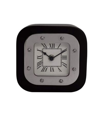 Paris Prix - Horloge à Poser vouman 17cm Argent & Noir