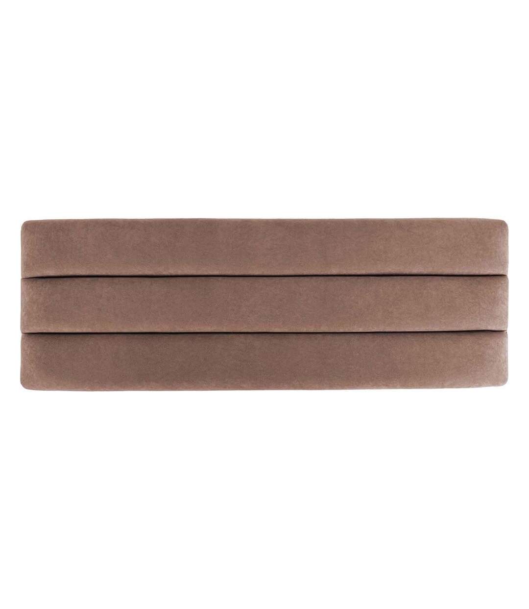 Banc design en velours et bois Explicit Chocolat-3