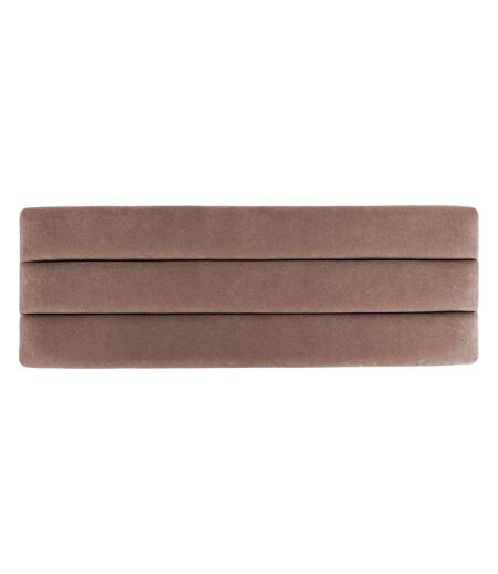 Banc design en velours et bois Explicit Chocolat