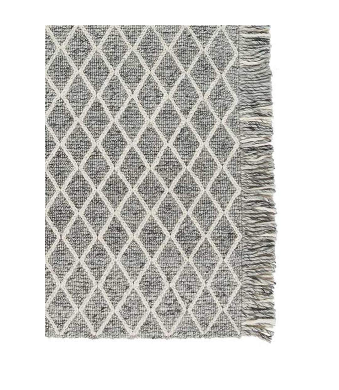 Tapis salon et chambre fait main en laine motif scandinave-2