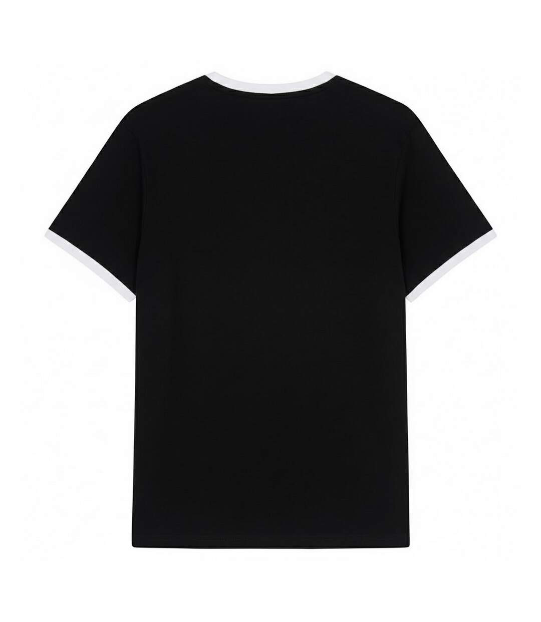 Mens Ringer T-shirt Black Lyle & Scott-2